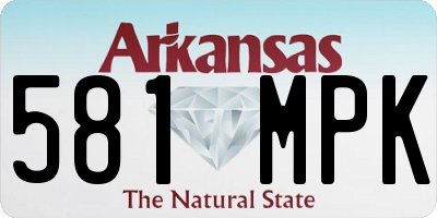 AR license plate 581MPK