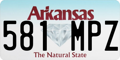 AR license plate 581MPZ