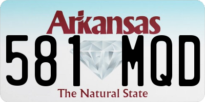 AR license plate 581MQD