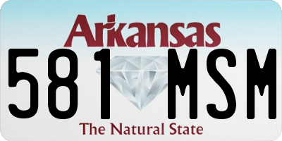 AR license plate 581MSM