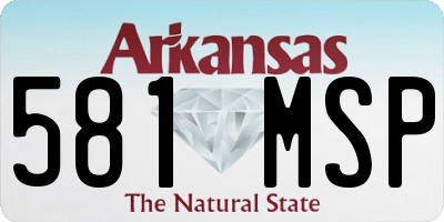 AR license plate 581MSP