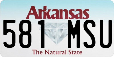 AR license plate 581MSU