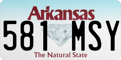 AR license plate 581MSY