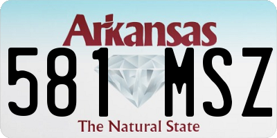 AR license plate 581MSZ