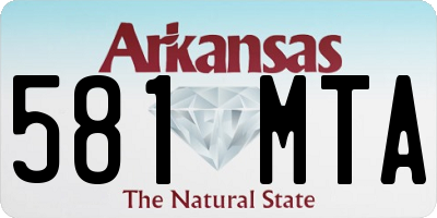 AR license plate 581MTA