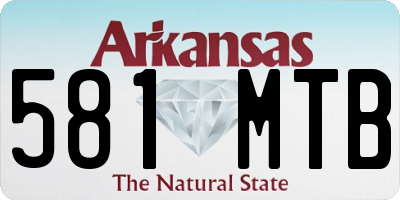 AR license plate 581MTB