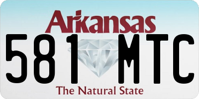 AR license plate 581MTC