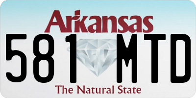AR license plate 581MTD