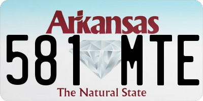 AR license plate 581MTE
