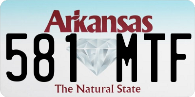 AR license plate 581MTF