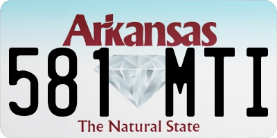 AR license plate 581MTI