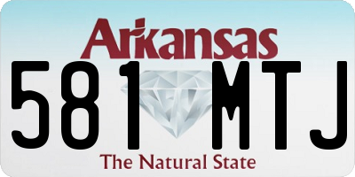 AR license plate 581MTJ
