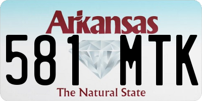 AR license plate 581MTK