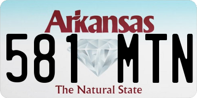 AR license plate 581MTN