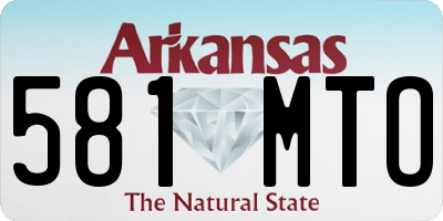 AR license plate 581MTO