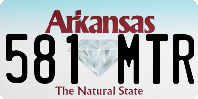 AR license plate 581MTR