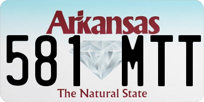 AR license plate 581MTT