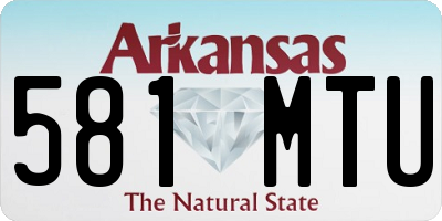 AR license plate 581MTU
