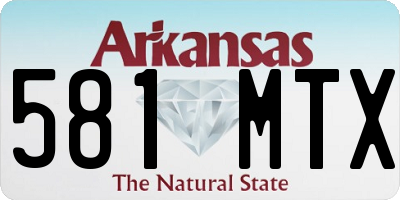 AR license plate 581MTX