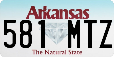 AR license plate 581MTZ