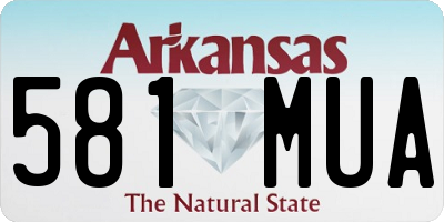 AR license plate 581MUA