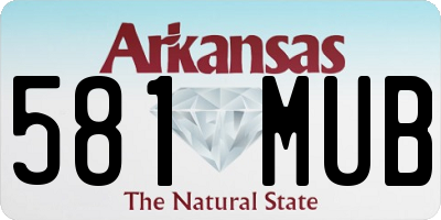 AR license plate 581MUB