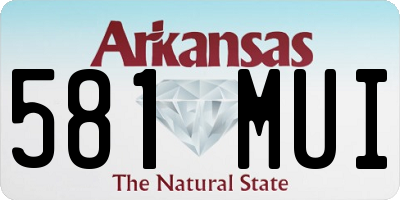 AR license plate 581MUI