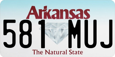 AR license plate 581MUJ