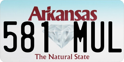 AR license plate 581MUL
