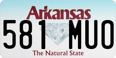 AR license plate 581MUO