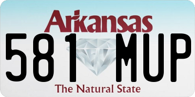 AR license plate 581MUP