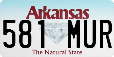 AR license plate 581MUR