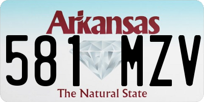 AR license plate 581MZV