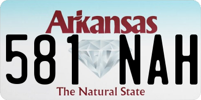 AR license plate 581NAH