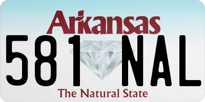AR license plate 581NAL