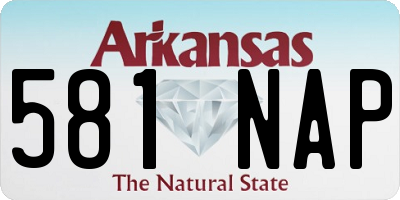 AR license plate 581NAP