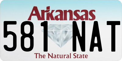 AR license plate 581NAT