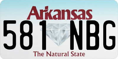 AR license plate 581NBG