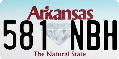 AR license plate 581NBH