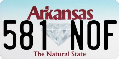 AR license plate 581NOF