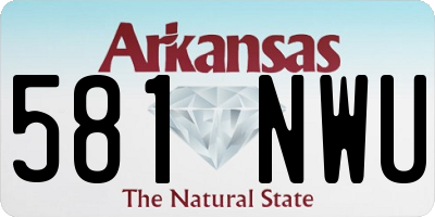 AR license plate 581NWU
