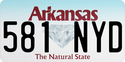 AR license plate 581NYD