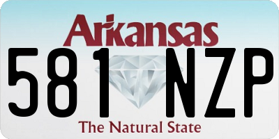 AR license plate 581NZP