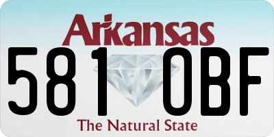 AR license plate 581OBF