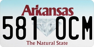 AR license plate 581OCM