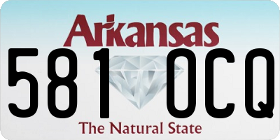 AR license plate 581OCQ