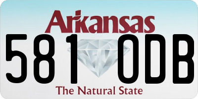 AR license plate 581ODB