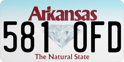 AR license plate 581OFD