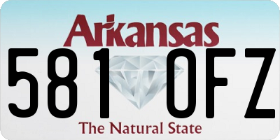 AR license plate 581OFZ
