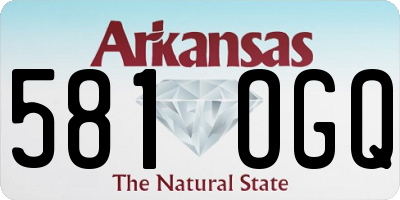 AR license plate 581OGQ